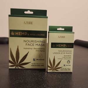 AZURE Hemp Nourishing Skin Mask and Under Eye Pads